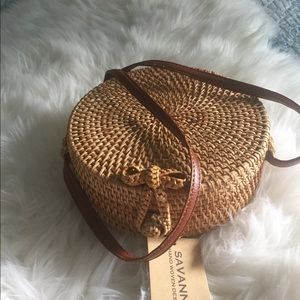 Savanna natural rattan bag